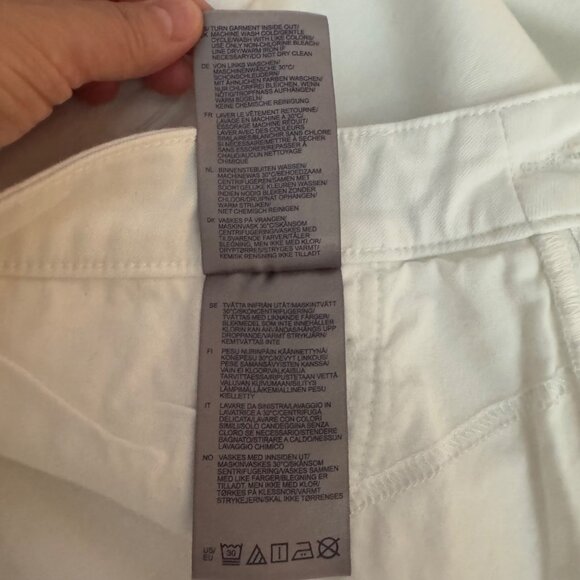 NYDJ Marilyn Straight Ankle Jeans Women's White Blue Tie-Dye Pants, Size 16 NWT - Picture 6 of 10